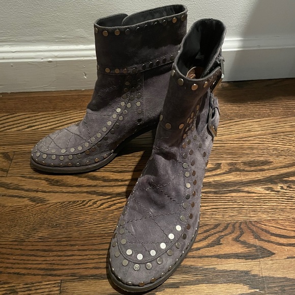 Laurence Dacade Gatsby Studded Ankle Boots Gray - Picture 4 of 7